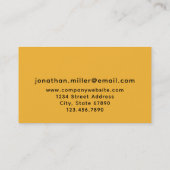 トレンディーはっきりしたマスタードイエローモノグラム 名刺 (裏面)
