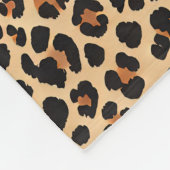 トレンディーはっきりしたレオパードカスタムプリント3文字モノグラム フリースブランケット (角)