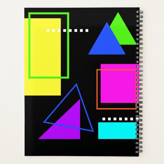 トレンディーはっきりしたレトロ80sグラフィックヴィンテージデザインネオン プランナー手帳 (裏面)