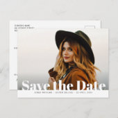 トレンディーはっきりした写真の卒業式の日付 ポストカード (正面/裏面)