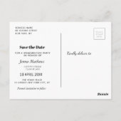 トレンディーはっきりした写真の卒業式の日付 ポストカード (裏面)