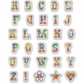 トレンディーはっきりした文字 |モノグラムアルファベットシール シール (正面)