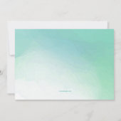 トレンディーは写真カード青感謝していしています サンキューカード (裏面)