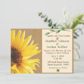 トレンディーひまわり結婚式招待状 招待状 (スタンド正面)