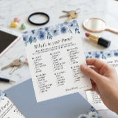 トレンディーほこりっぽいブルーフローラあなたの財布のゲームの中に何が チラシ