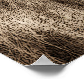 トレンディーやる気を起こさせるコースライオンセピアブラウン ポスター (角)