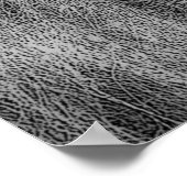 トレンディーやる気を起こさせるコースライオンブラック&ホワイト ポスター (角)