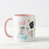 トレンディーやる気を起こさせるマグ勇気付けられる卒業 マグカップ (左)