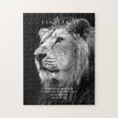 トレンディーやる気を起こさせるリーダシップライオン ジグソーパズル (縦)