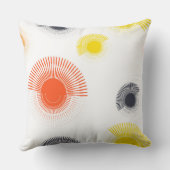 トレンディーよくはしゃぐ、生き生き、カッコいい円形の幾何学的 クッション (裏面)