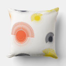 トレンディーよくはしゃぐ、生き生き、カッコいい円形の幾何学的 クッション