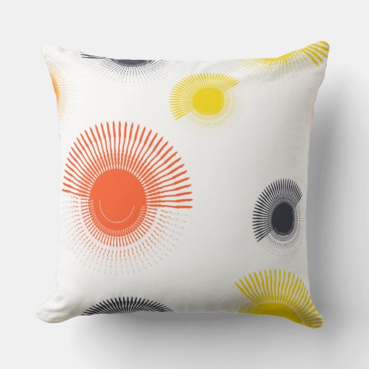 トレンディーよくはしゃぐ、生き生き、カッコいい円形の幾何学的 クッション (正面)