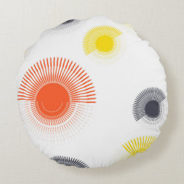 トレンディーよくはしゃぐ、生き生き、カッコいい円形の幾何学的 ラウンドクッション