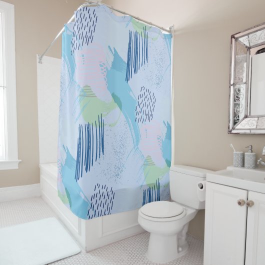 トレンディーらせん状とライン シャワーカーテン (インサイチュ)