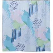 トレンディーらせん状とライン シャワーカーテン (正面)