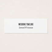 トレンディーアイコン結婚のタイムラインミニカード (裏面)