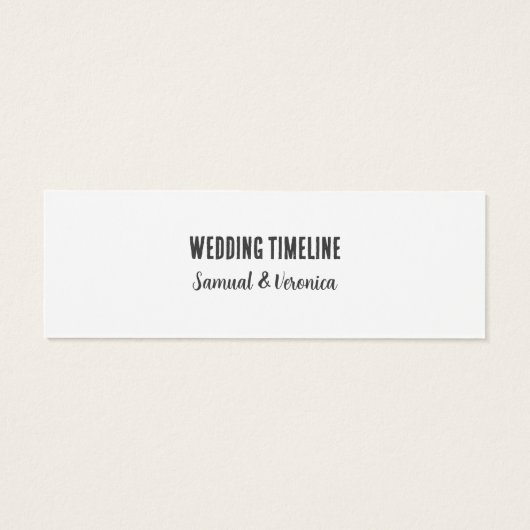 トレンディーアイコン結婚のタイムラインミニカード (裏面)