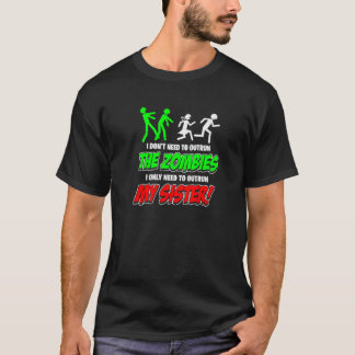 トレンディーアウトルンザゾンビハロウィーンユーモアのプレミアム Tシャツ