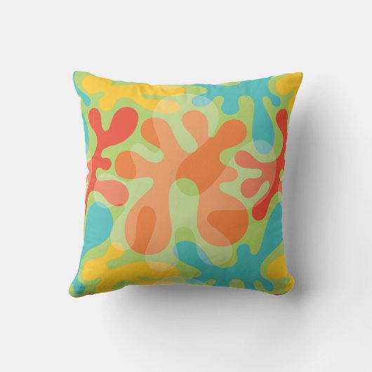 トレンディーアクアイエローアクアオーガニックパタン枕 クッション (裏面)