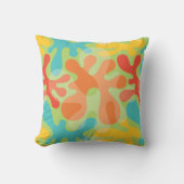 トレンディーアクアイエローアクアオーガニックパタン枕 クッション (正面)