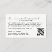 トレンディーアクアグリッターエフェクトヨガインストラクター 名刺 (裏面)