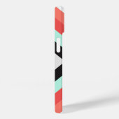 トレンディーアクアコーラルジオメトリックカラーブロックデザインCas Case-Mate iPhoneケース (裏面 / 右)