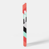 トレンディーアクアコーラルジオメトリックカラーブロックデザインCas Case-Mate iPhoneケース (裏面 / 左)