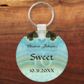 トレンディーアクアブルークリスタルスウィート16パーティーウィーズ キーホルダー (正面)