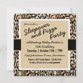 トレンディーアニマルプリントトゥイーン10代の/誕生日パーティー 招待状 (正面)