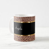 トレンディーアニマルプリントモノグラムコーヒーマグ コーヒーマグカップ (正面左)