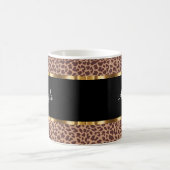 トレンディーアニマルプリントモノグラムコーヒーマグ コーヒーマグカップ (中央)