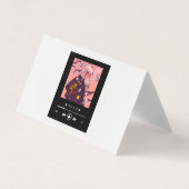 トレンディーアニメスタイルの女性キャラクター 名刺 (正面)