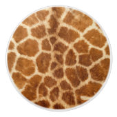 トレンディーアフリカファッションサファリ動物キリンプリント セラミックノブ (正面)