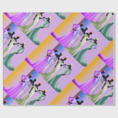 トレンディーアフリカ系アメリカ人 ラッピングペーパー (フラット)