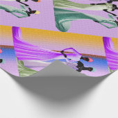 トレンディーアフリカ系アメリカ人 ラッピングペーパー (角)