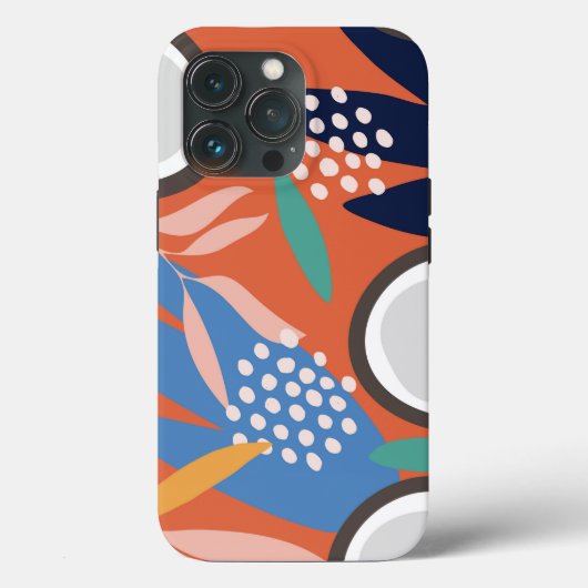 トレンディーアプリコットグリーンブルー赤面ココナッツタフケース Case-Mate iPhoneケース (裏面)