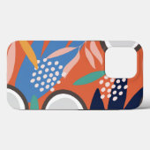 トレンディーアプリコットグリーンブルー赤面ココナッツタフケース Case-Mate iPhoneケース (裏面 (横))