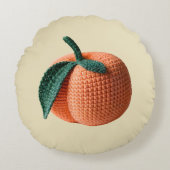 トレンディーアミニマルミモダングルミクロチェットピーチ ラウンドクッション (正面)