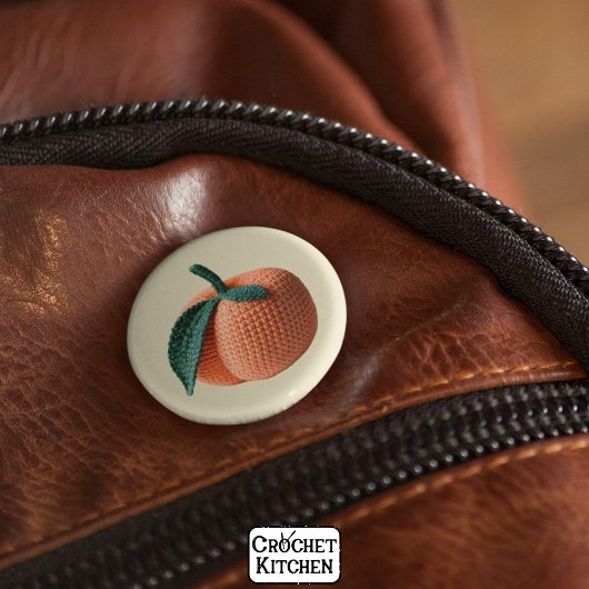 トレンディーアミニマルミモダングルミクロチェットピーチ 缶バッジ