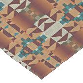 トレンディーアメリカインディアン先住民部族モザイクパターン ショートテーブルランナー (コーナー)