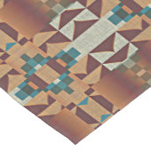 トレンディーアメリカインディアン先住民部族モザイクパターン ミディアムテーブルランナー (コーナー)