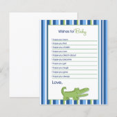 トレンディーアリゲーターの願いベビーアドバイスカード (正面/裏面)