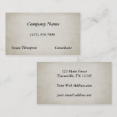 トレンディーアンティークホワイトリネンテクスチャ 名刺 (正面/裏面)