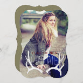 トレンディーアントラーブラケット卒業5x7招待状 招待状 (正面/裏面)