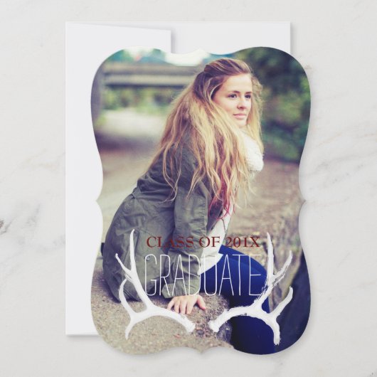 トレンディーアントラーブラケット卒業5x7招待状 招待状 (正面)