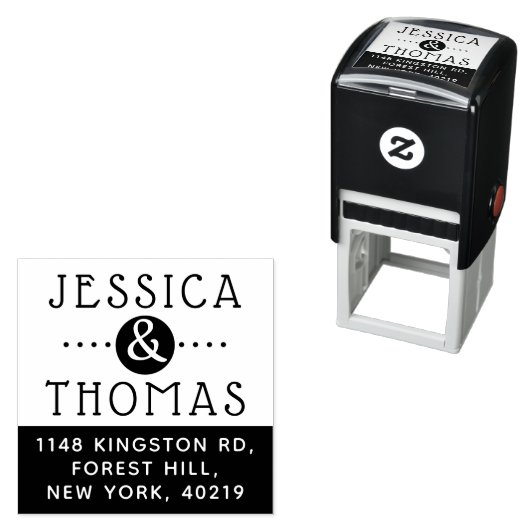 トレンディーアンパサンド名前をカスタムする&アドレス セルフインキングスタンプ (インサイチュ)