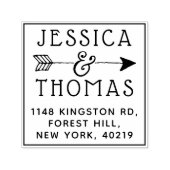 トレンディーアンパサンド&矢印名前をカスタムする&アドレス セルフインキングスタンプ (デザイン)