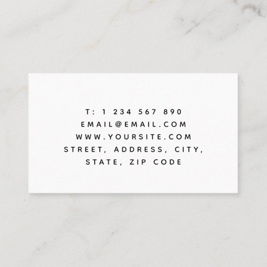 トレンディーアーキテクチャのミニマリストとクリーンアーキテクトB 名刺 (裏面)