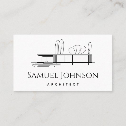 トレンディーアーキテクチャのミニマリストとクリーンアーキテクトB 名刺 (正面)