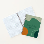 トレンディーアースカラー抽象芸術オーガニック形状 ノートブック (内部)